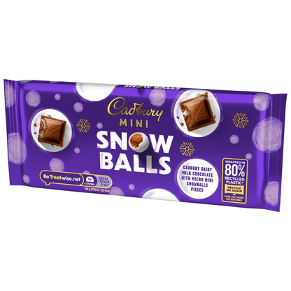 Mini Snowballs Chocolate Bar 110g by Cadbury