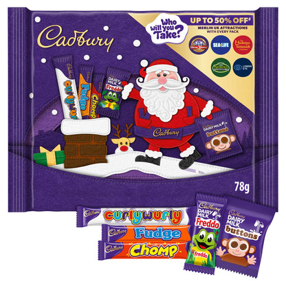 Small Xmas Selection Box 78g by Cadbury at The British Vault