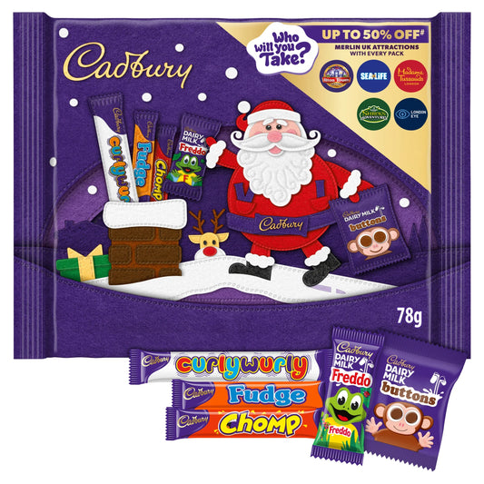 Small Xmas Selection Box 78g by Cadbury at The British Vault