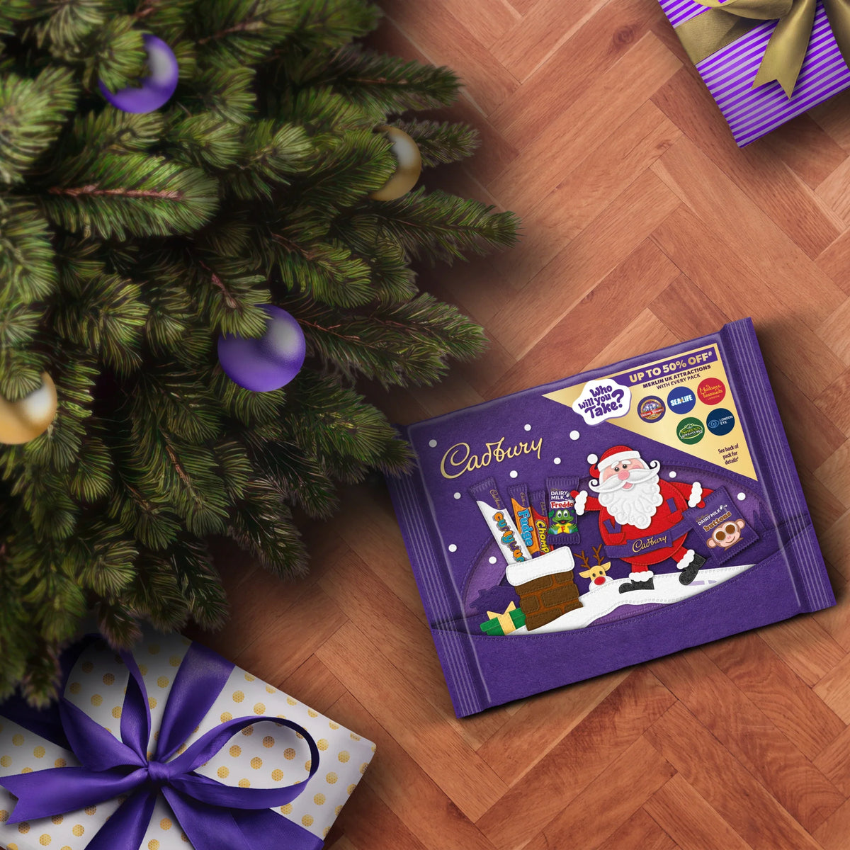 Small Xmas Selection Box 78g by Cadbury at The British Vault