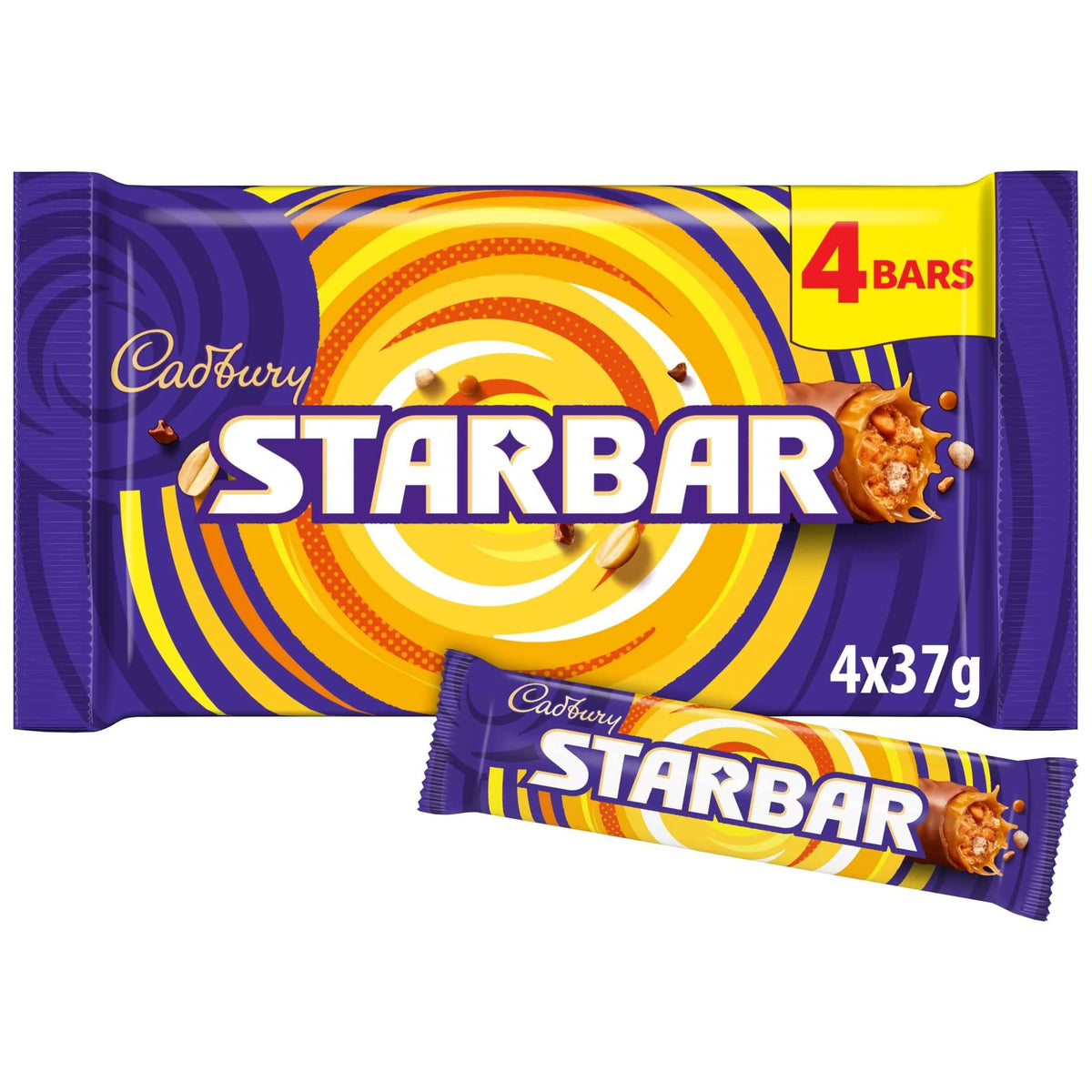 Starbar Chocolate Peanut Bar Multipack 4 Pack 4 X 37g by Cadbury
