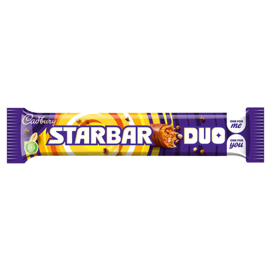 Starbar Duo Milk Chocolate Bar 74g by Cadbury