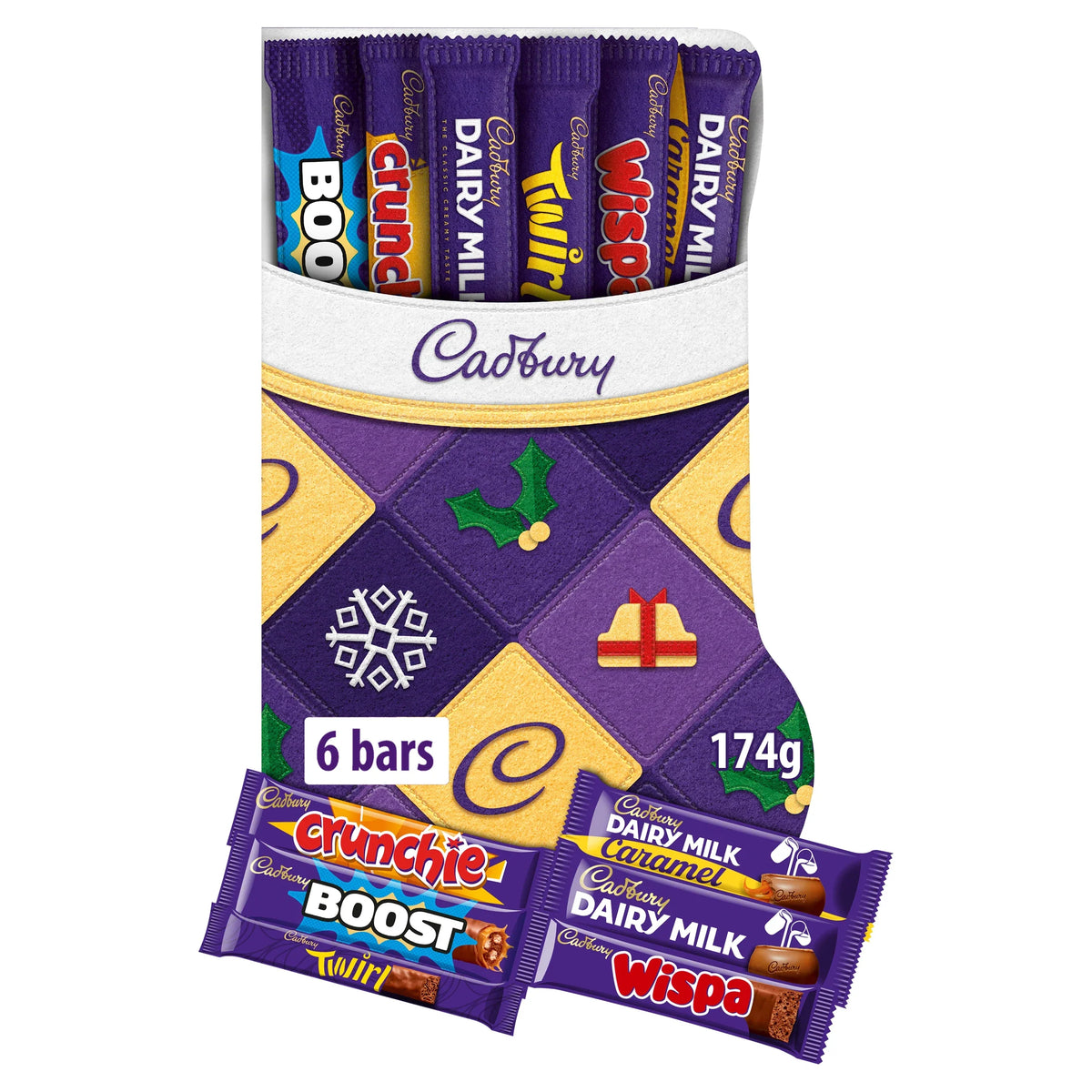 Stocking Selection Box 174g by Cadbury at The British Vault
