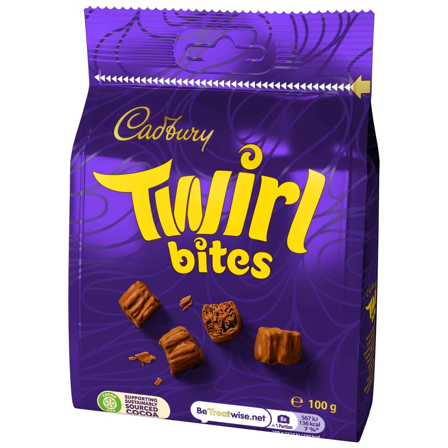 Twirl Bites Chocolate Bag 100g by Cadbury