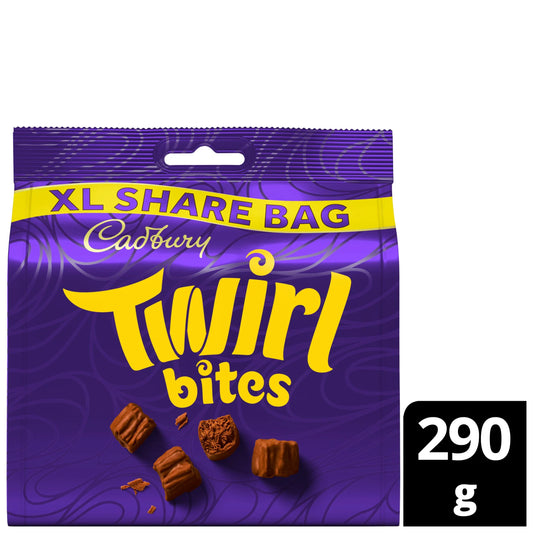 Twirl Bites Milk Chocolate 290g by Cadbury at The British Vault