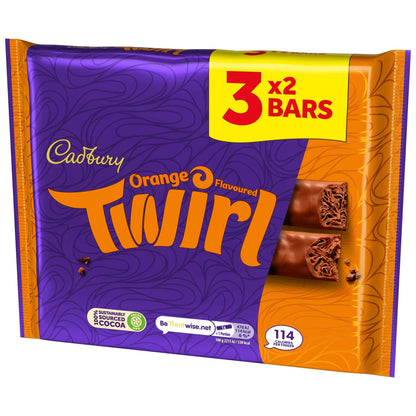 Twirl Orange Chocolate Bar 3 Pack by Cadbury