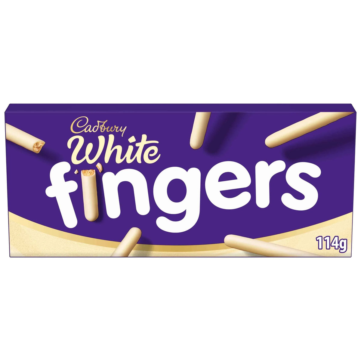 White Chocolate Fingers Biscuits 114g by Cadbury