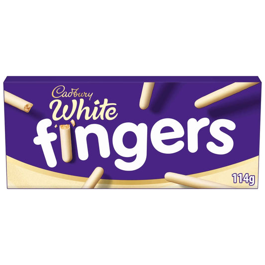 White Chocolate Fingers Biscuits 114g by Cadbury