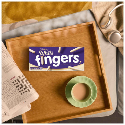 White Chocolate Fingers Biscuits 114g by Cadbury
