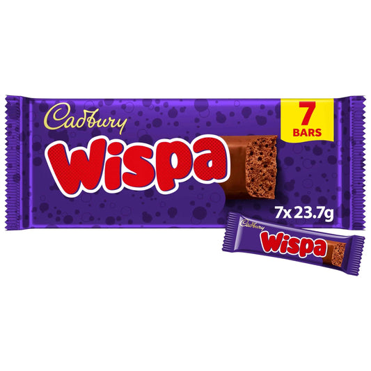 Wispa Chocolate Bar Multipack 7 Pack by Cadbury