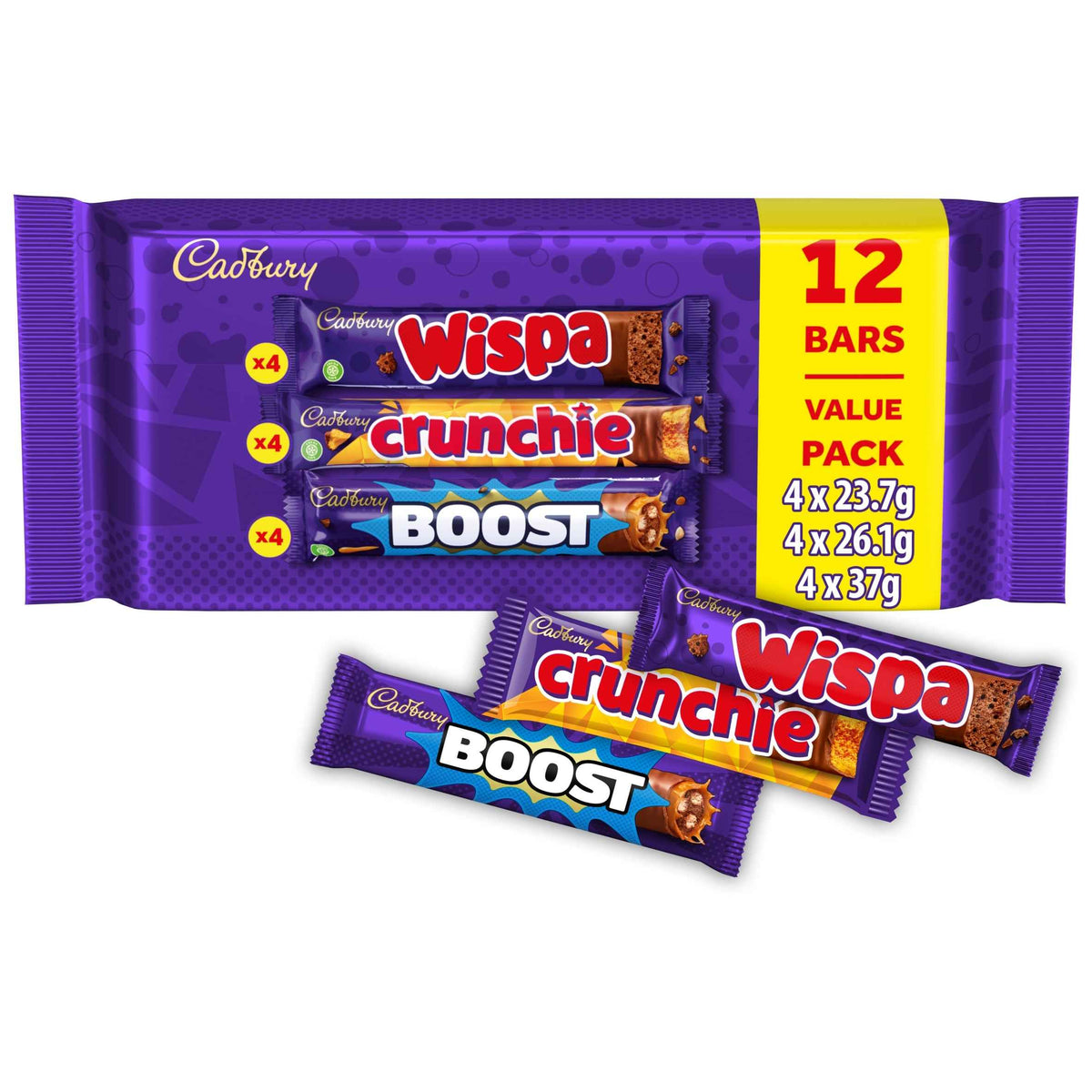 Wispa / Crunchie / Boost Mixed Multipack 347.2g 12pk by Cadbury