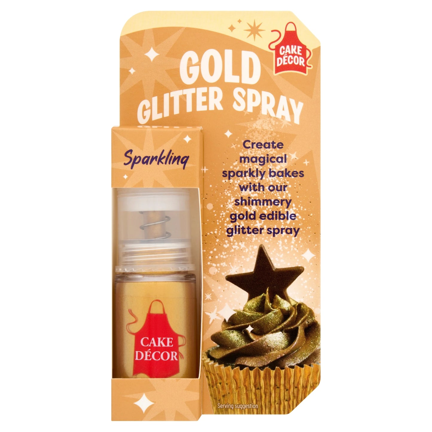Gold Glitter Spray 4g by CAKE DECOR