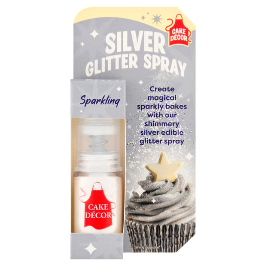 Silver Glitter Spray 4g by CAKE DECOR