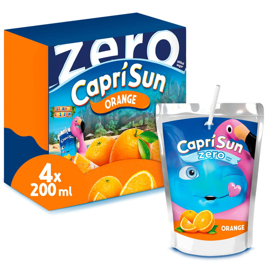 Zero Orange 4 X 200ml Kids' Juice Drink by Capri-Sun