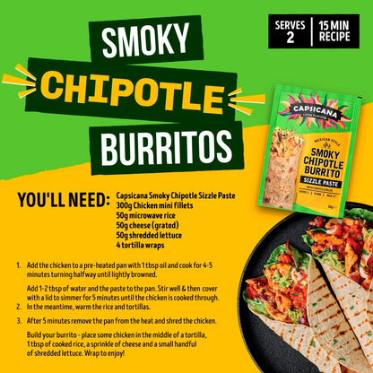 Mexican Burrito Tomato & Chipotle Paste 60g by Capsicana