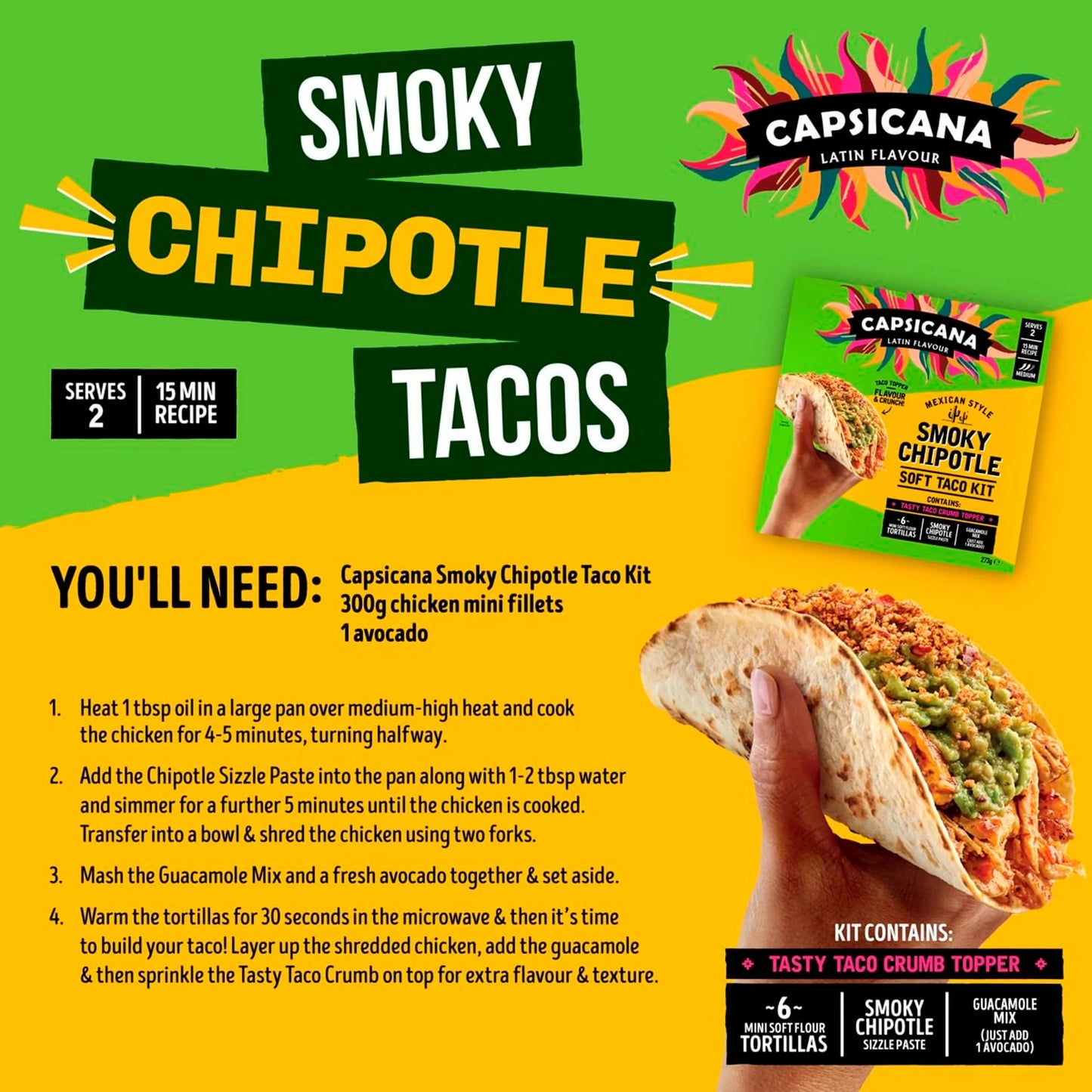 Mexican Smoky Chipotle Taco Meal by Capsicana
