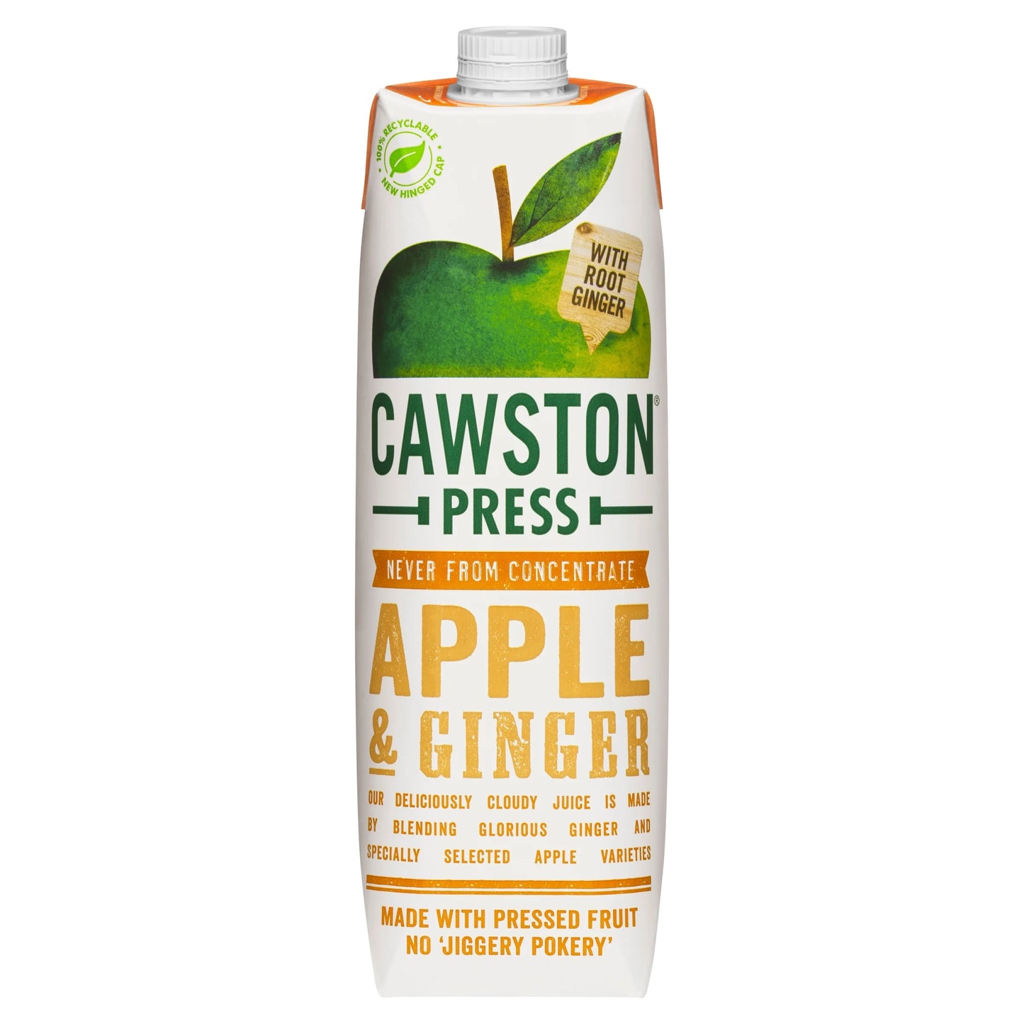 Apple & Ginger Juice 1 Litre by CAWSTON PRESS