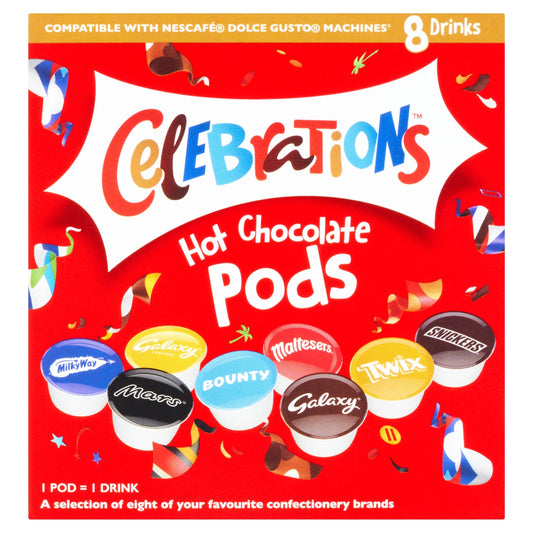 Hot Chocolate Pods 8 Pack 122g by CELEBRATIONS