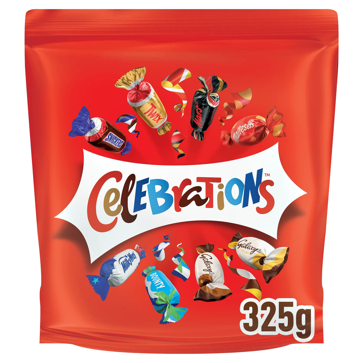 Milk Chocolates Pouch 325g by CELEBRATIONS at The British Vault