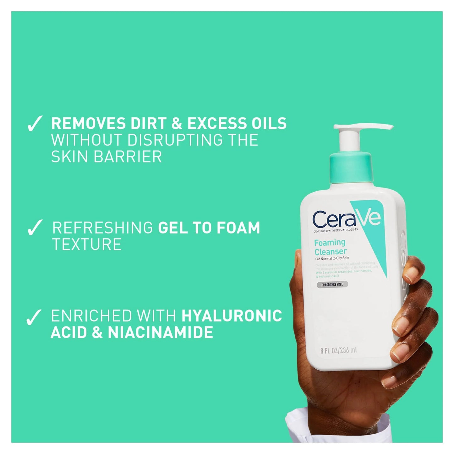 Foaming Cleanser With Niacinamide For by CeraVe