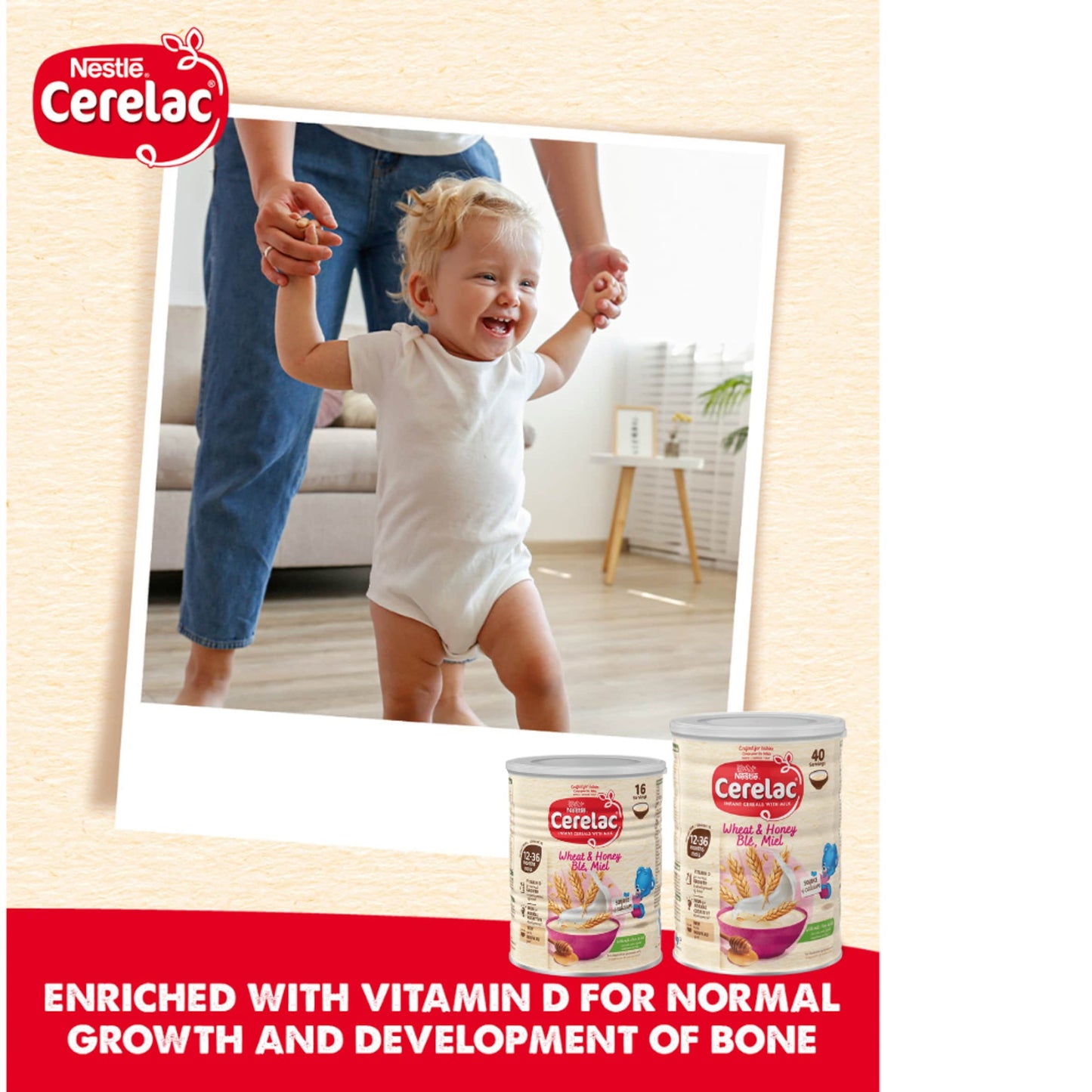 Honey & Wheat Baby Food 12mths 400g by CERELAC