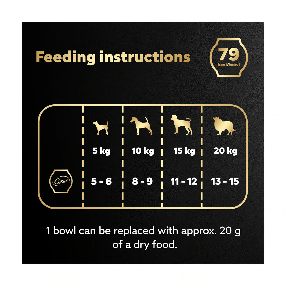 Wet Dog Food Fresh Bowls In Gravy 6 X by Cesar at The British Vault