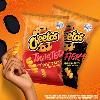 Twisted Fiery Jalapeno & Cheese Sharing Bag Crisps 105g by CHEETOS