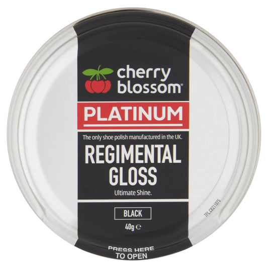 Regimental Gloss Black Shoe by CHERRY BLOSSOM
