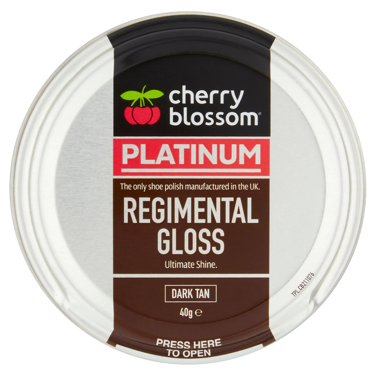 Regimental Gloss Dark Tan Polish 40g by CHERRY BLOSSOM