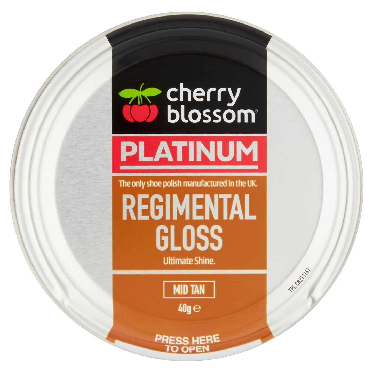 Regimental Gloss Tan Shoe by CHERRY BLOSSOM