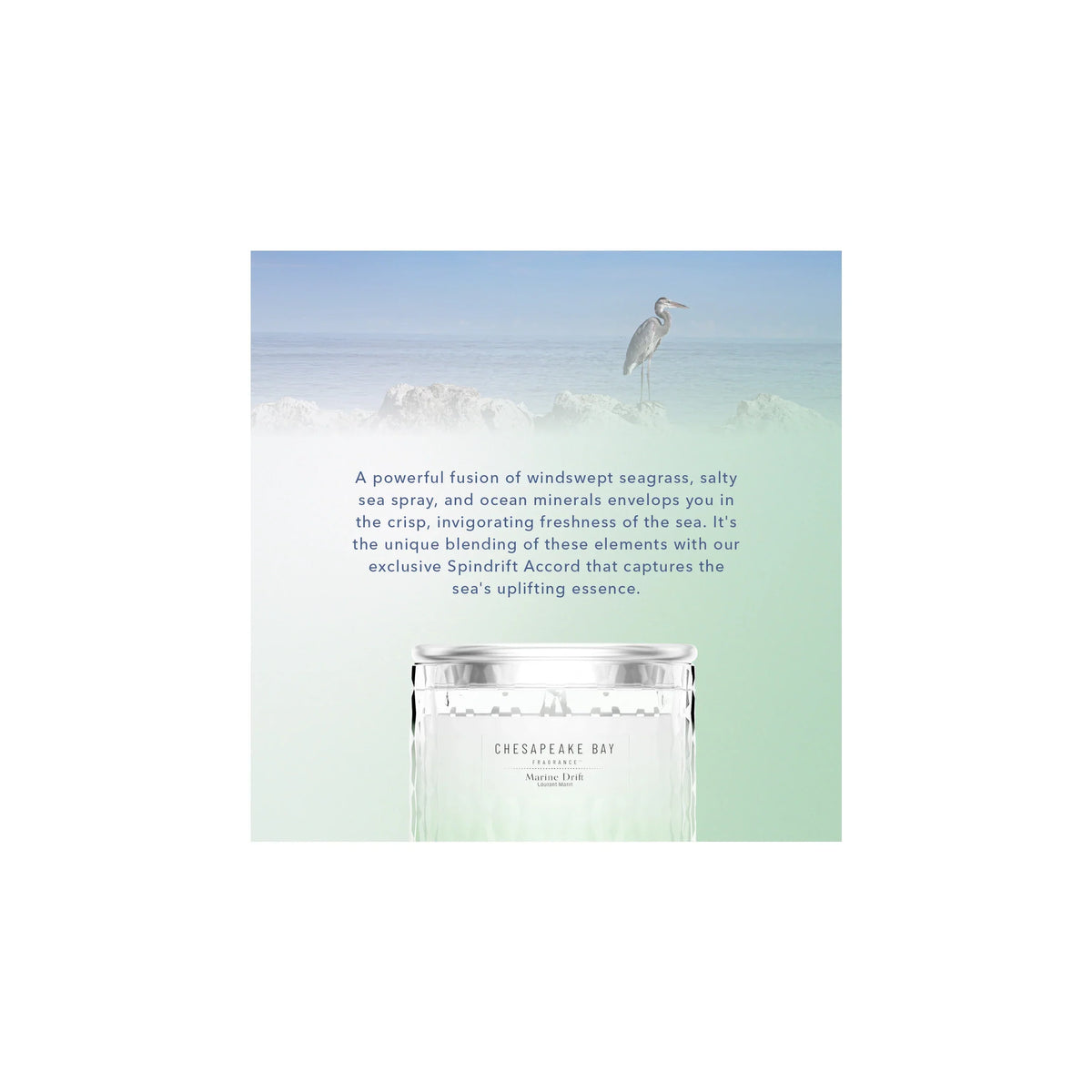 Marine Drift Small Candle 127g by CHESAPEAKE BAY at The British Vault