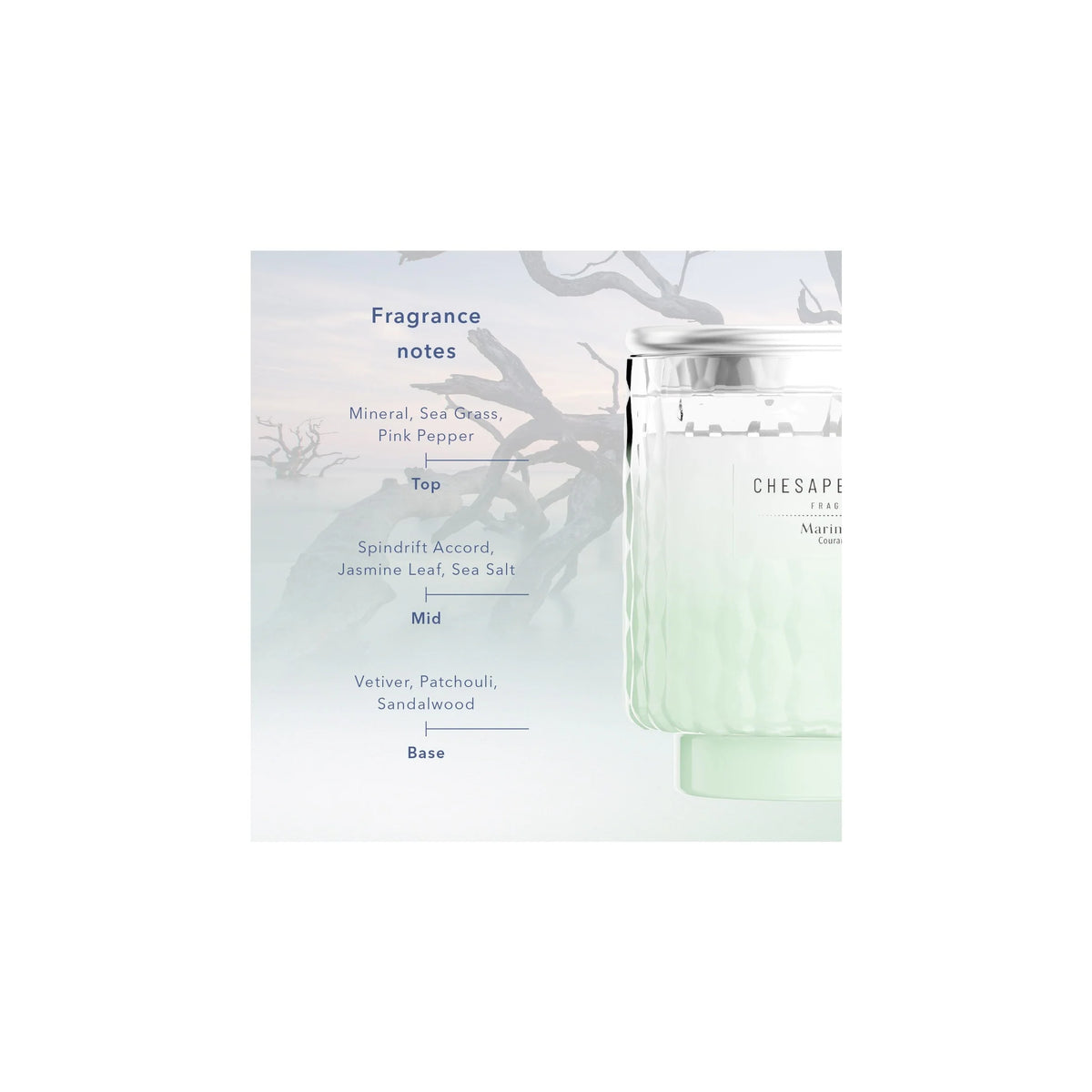 Marine Drift Small Candle 127g by CHESAPEAKE BAY at The British Vault
