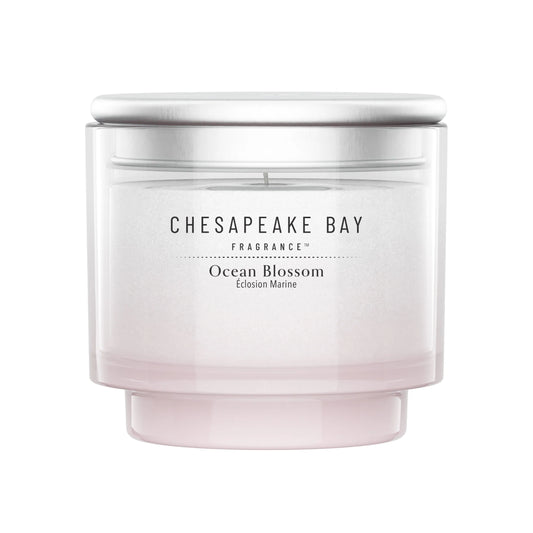 Ocean Blossom Small Candle 127g by CHESAPEAKE BAY at The British Vault