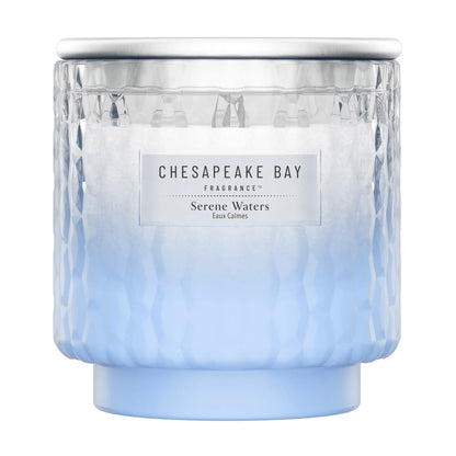 Serene Waters Large Candle 312g by CHESAPEAKE BAY at The British Vault