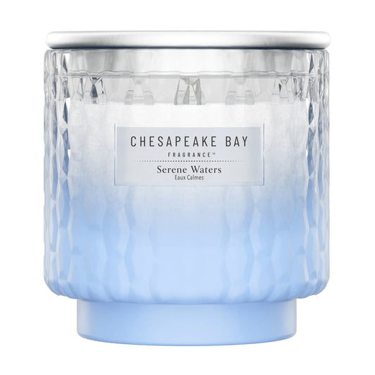 Serene Waters Large Candle 312g by CHESAPEAKE BAY at The British Vault