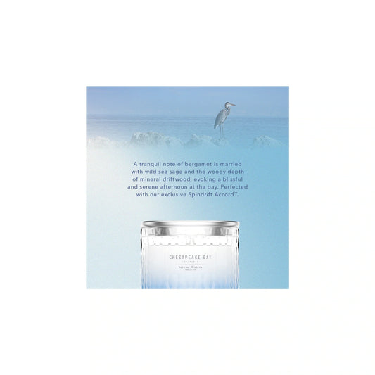 Serene Waters Small Candle 127g by CHESAPEAKE BAY at The British Vault