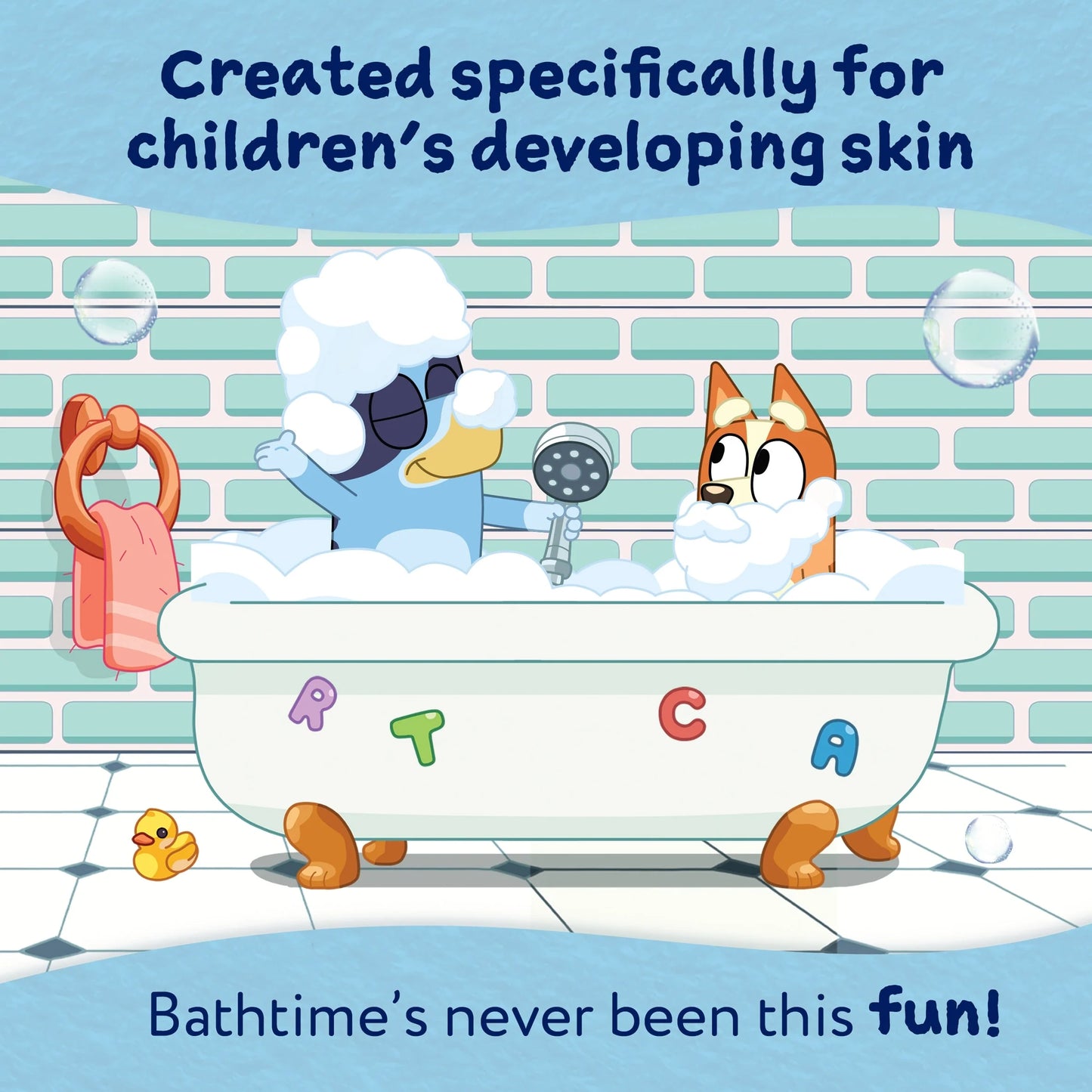 And Bluey, Bubble Bath, by CHILDS FARM