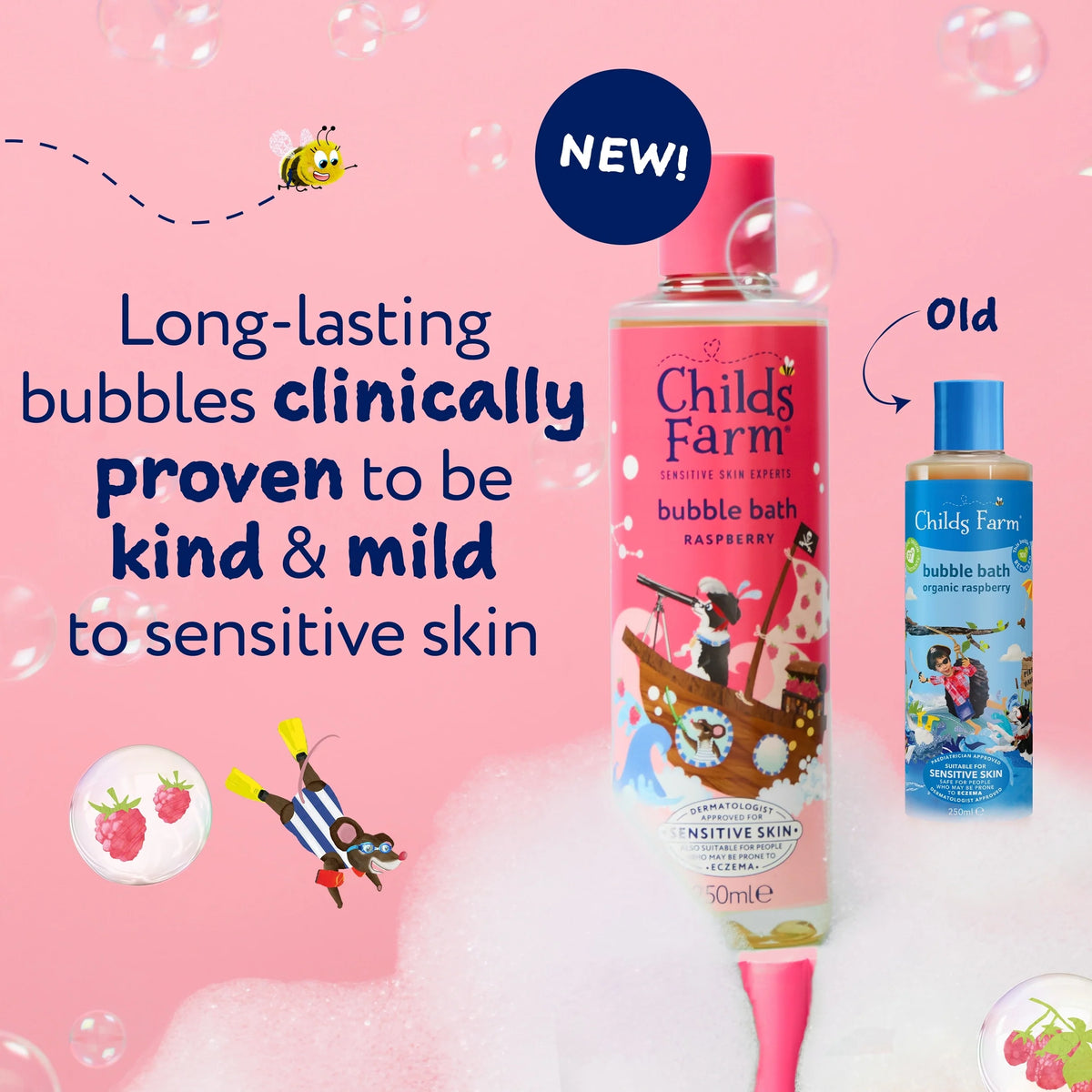 Bubble Bath - Raspberry 250ml by CHILDS FARM