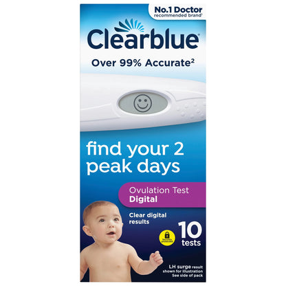 Digital Ovulation Test Kit 10 Tests by CLEARBLUE