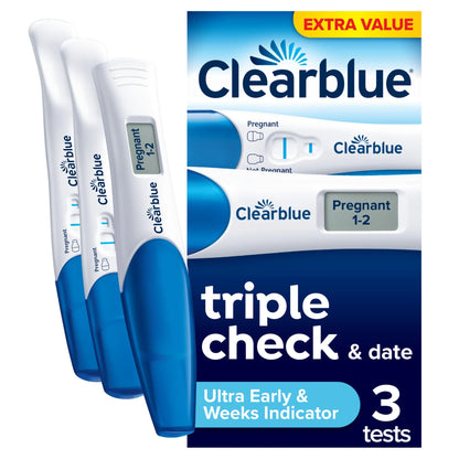 Triple Check & Date Pregnancy Test Combo Pack With 3 by CLEARBLUE