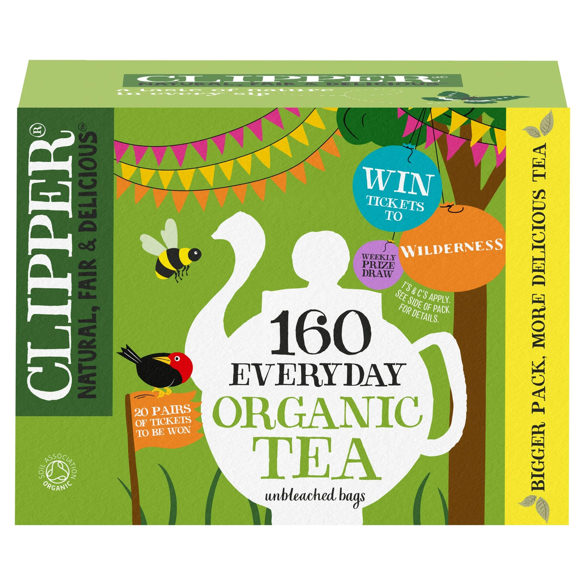 Organic Everyday 160 Tea Bags 464g by CLIPPER
