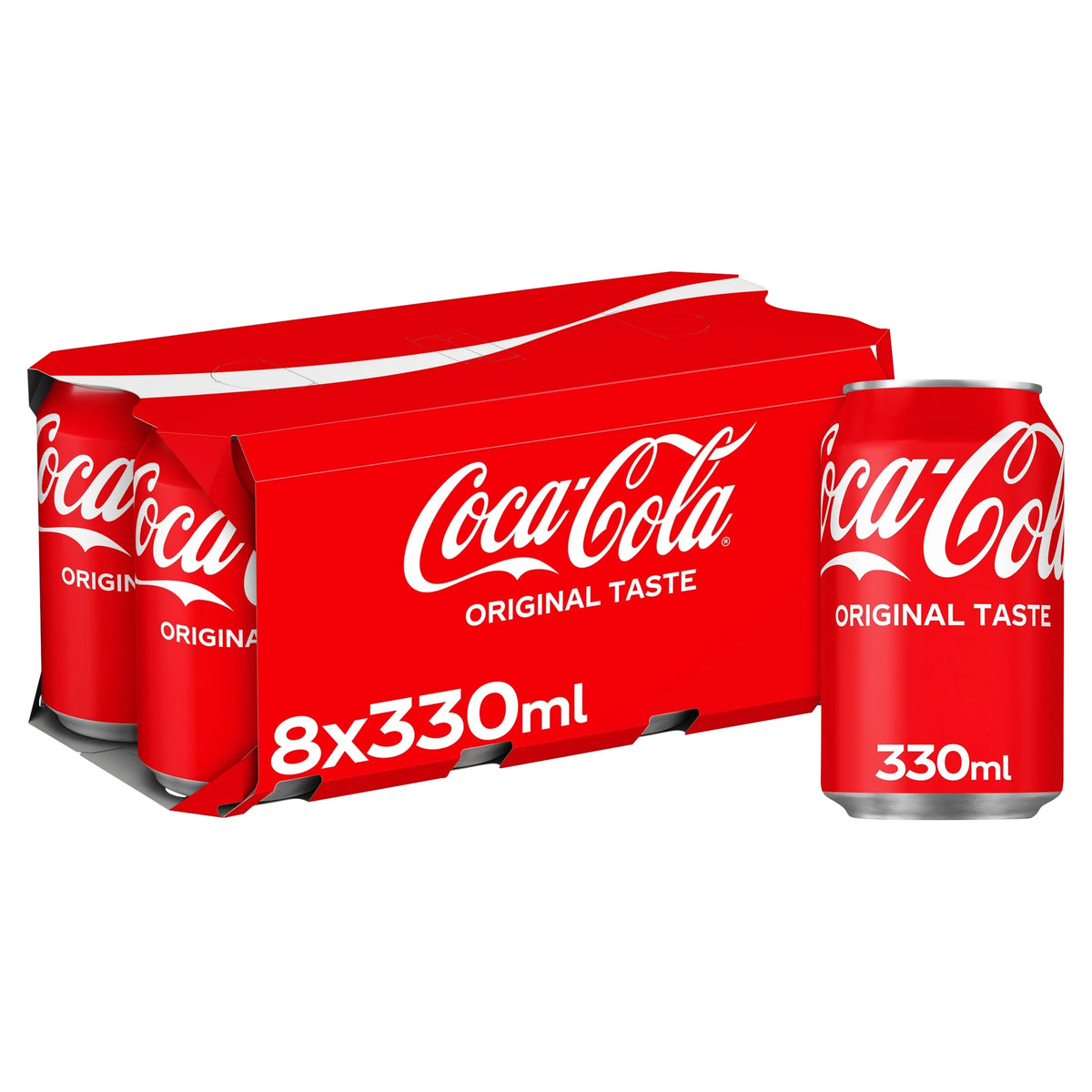 Original Taste Soft Drink Cans 8 X 330 Ml by Coca-Cola