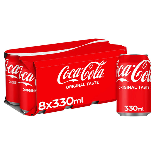 Original Taste Soft Drink Cans 8 X 330 Ml by Coca-Cola