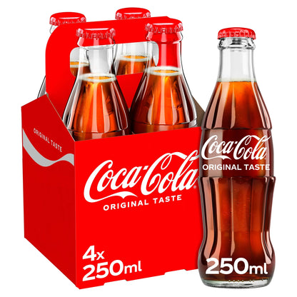 Original Taste Soft Drink Glass Bottles 4 X 250 Ml by Coca-Cola