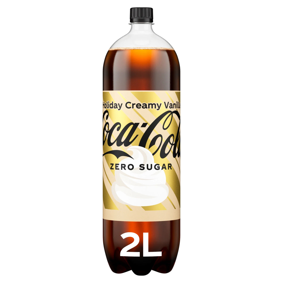 Coca Cola Zero Sugar Holiday Creamy Vanilla 2l by Coca-Cola at The British Vault
