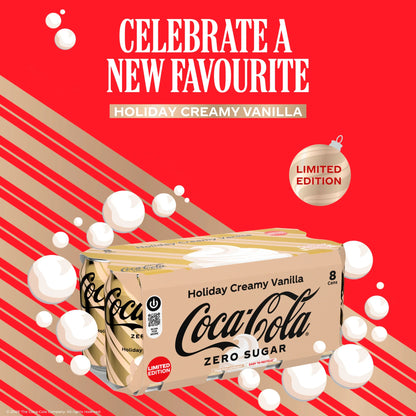 Coca Cola Zero Sugar Holiday Creamy Vanilla by Coca-Cola at The British Vault