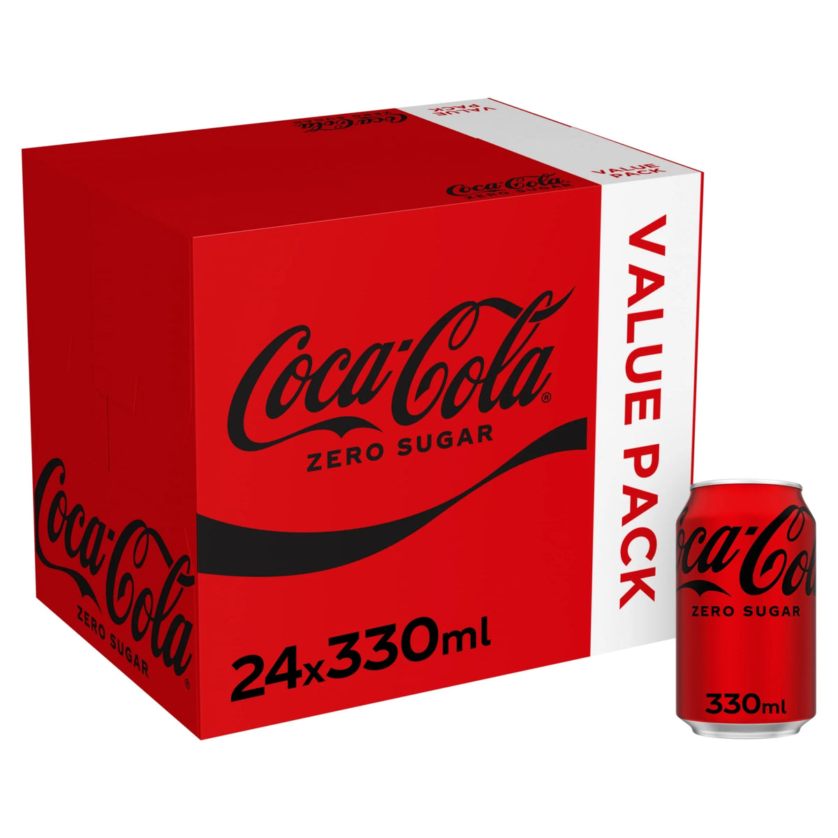 Zero Sugar Soft Drink Cans 24 X 330 by Coca-Cola
