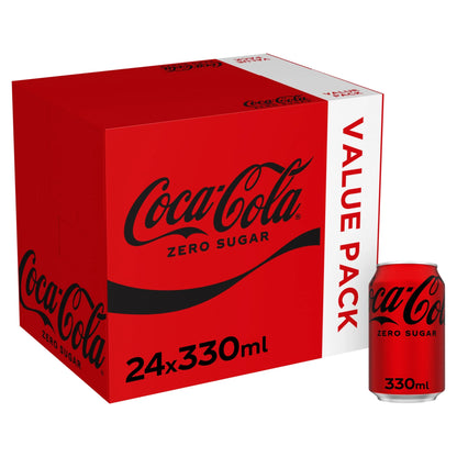 Zero Sugar Soft Drink Cans 24 X 330 by Coca-Cola