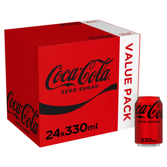 Zero Sugar Soft Drink Cans 24 X 330 by Coca-Cola