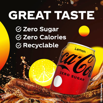 Zero Sugar Soft Drink - Lemon 330ml by Coca-Cola